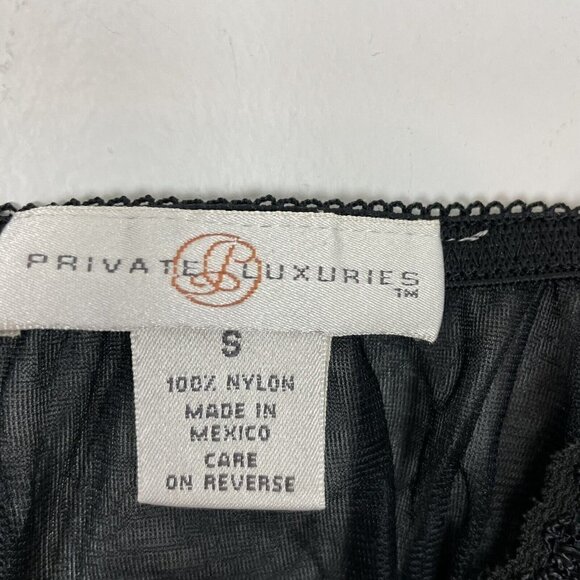 Private Luxuries Black layered Lace Babydoll Lingerie Size Small Vintage - Picture 5 of 7